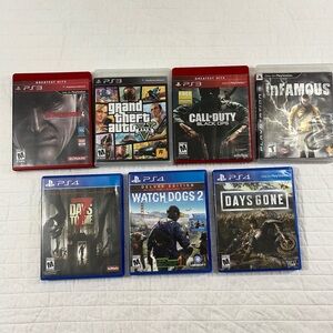 PlayStation 3 and PlayStation 4 game bundle; 7 games